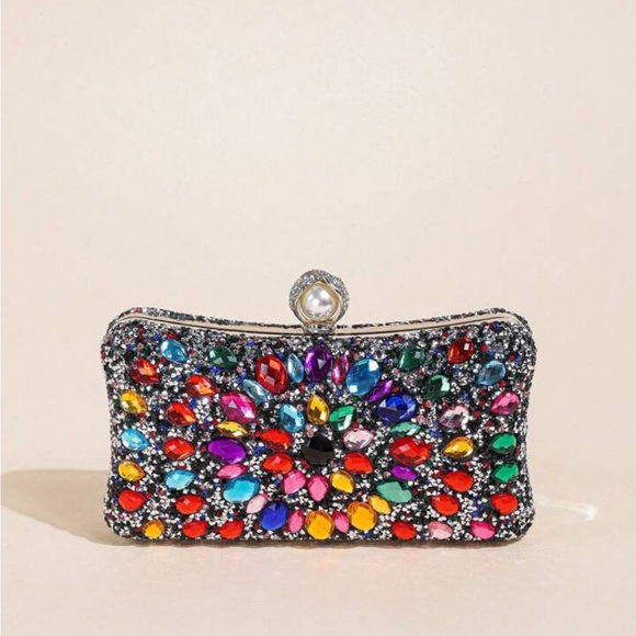 Mini Donhle-Sided Sunflower Shaned Clutch - Picture 2 of 4